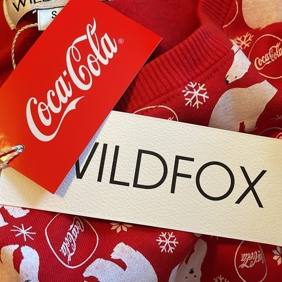 Wildfox/Coca-Cola NWT women’s red Coke bear sweatshirt size small - Picture 7 of 8